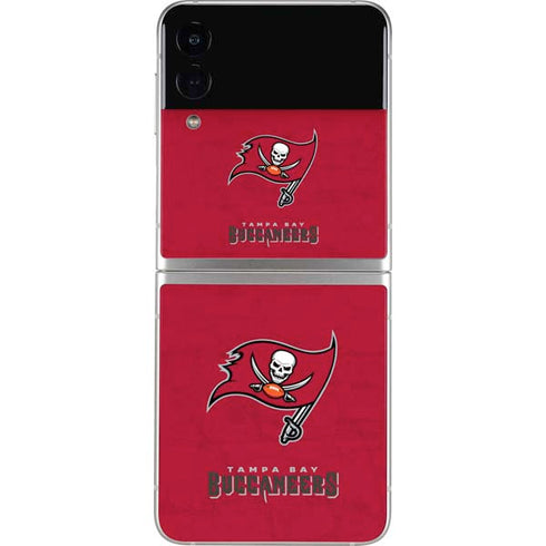 NFL Tampa Bay Buccaneers Distressed Galaxy Z Flip4 5G Skin
