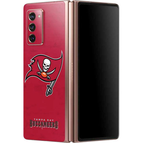 NFL Tampa Bay Buccaneers Distressed Galaxy Z Fold2 5G Skin
