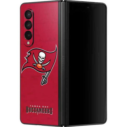 NFL Tampa Bay Buccaneers Distressed Galaxy Z Fold3 5G Skin