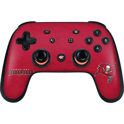 NFL Tampa Bay Buccaneers Distressed Google Stadia Controller Skin
