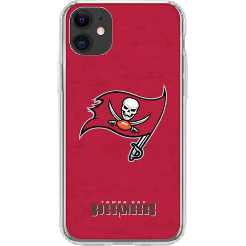 NFL Tampa Bay Buccaneers Distressed iPhone 11 Clear Case