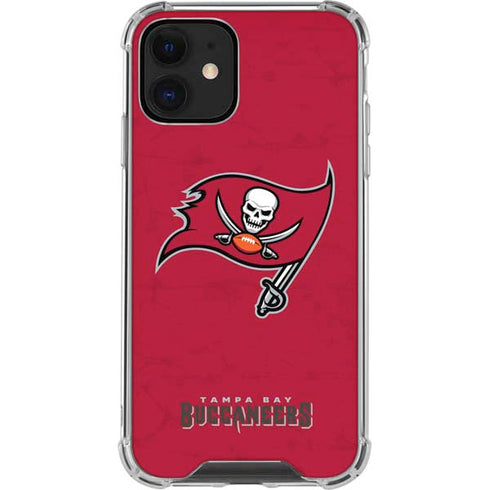 NFL Tampa Bay Buccaneers Distressed iPhone 12 Mini Clear Case