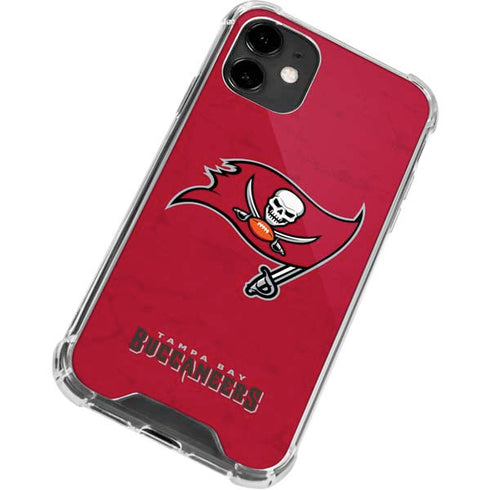 NFL Tampa Bay Buccaneers Distressed iPhone 12 Mini Clear Case