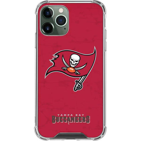 NFL Tampa Bay Buccaneers Distressed iPhone 12 Pro Max Clear Case
