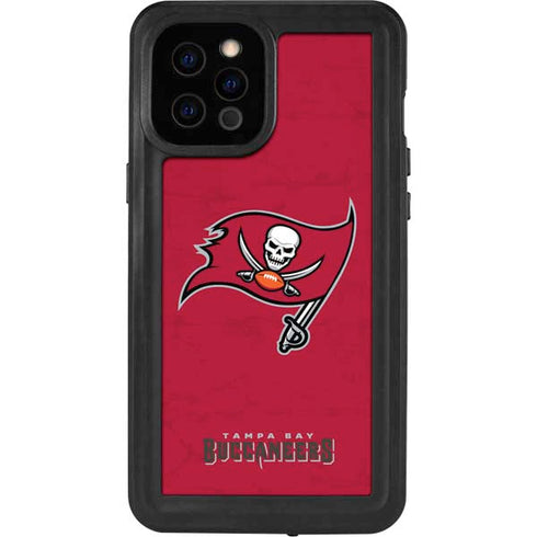 NFL Tampa Bay Buccaneers Distressed iPhone 12 Pro Max Waterproof Case