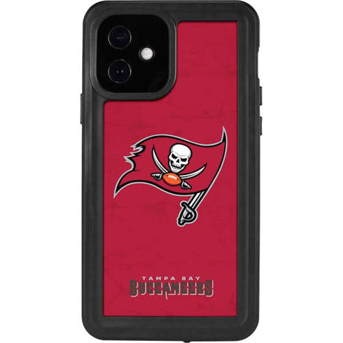 NFL Tampa Bay Buccaneers Distressed iPhone 12 Waterproof Case