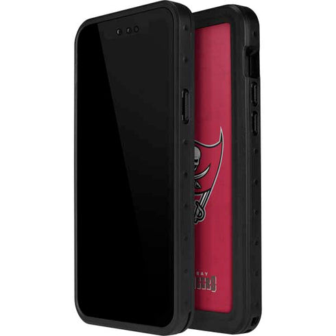 NFL Tampa Bay Buccaneers Distressed iPhone 13 Mini Waterproof Case