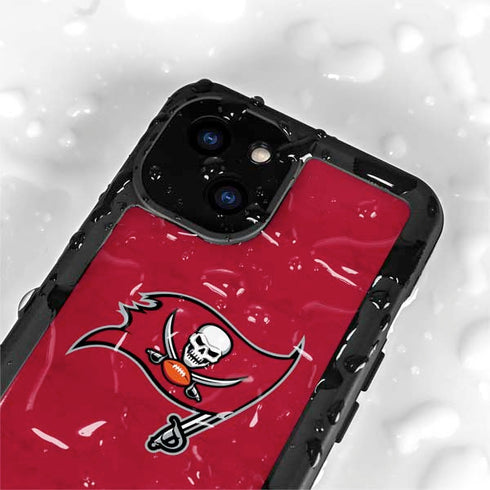 NFL Tampa Bay Buccaneers Distressed iPhone 13 Mini Waterproof Case