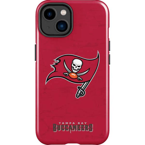 NFL Tampa Bay Buccaneers Distressed iPhone 15 Plus Impact Case