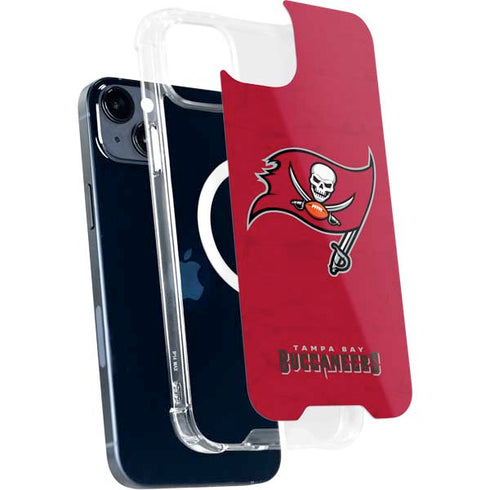 NFL Tampa Bay Buccaneers Distressed iPhone 15 Plus MagSafe Case