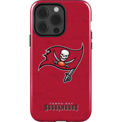 NFL Tampa Bay Buccaneers Distressed iPhone 15 Pro Impact Case