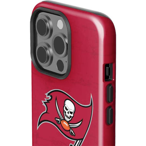 NFL Tampa Bay Buccaneers Distressed iPhone 15 Pro Impact Case