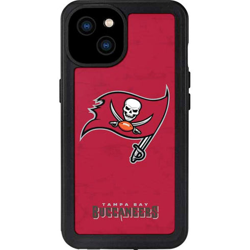 NFL Tampa Bay Buccaneers Distressed iPhone 15 Plus Waterproof Case