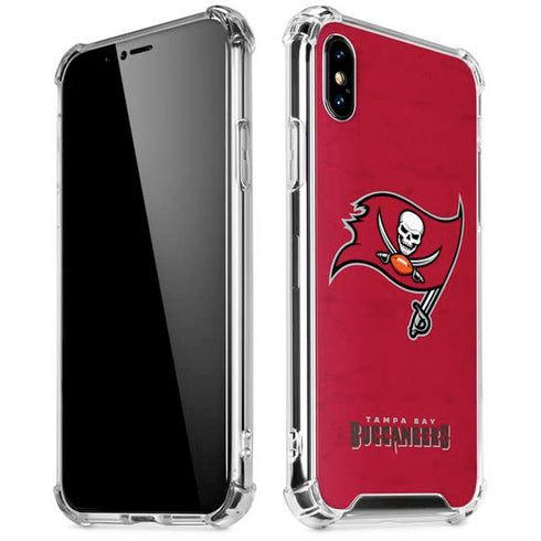 NFL Tampa Bay Buccaneers Distressed iPhone XS Max Clear Case