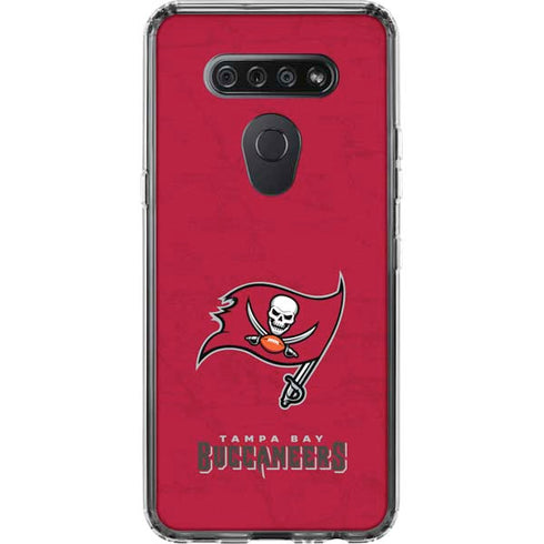 NFL Tampa Bay Buccaneers Distressed LG K51/Q51 Clear Case