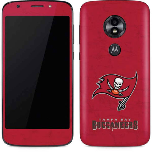 NFL Tampa Bay Buccaneers Distressed Moto E5 Play Skin