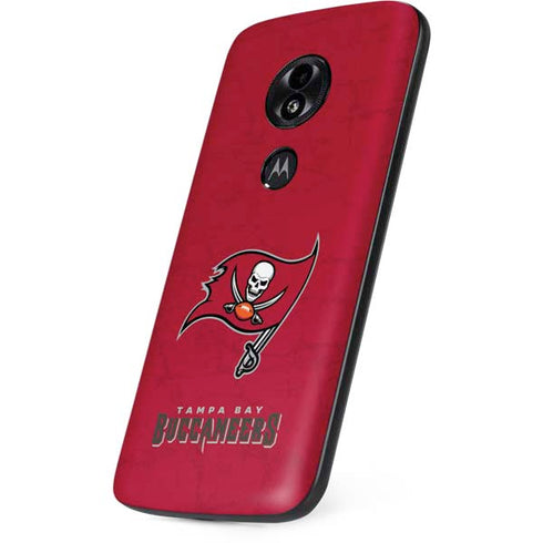 NFL Tampa Bay Buccaneers Distressed Moto E5 Play Skin