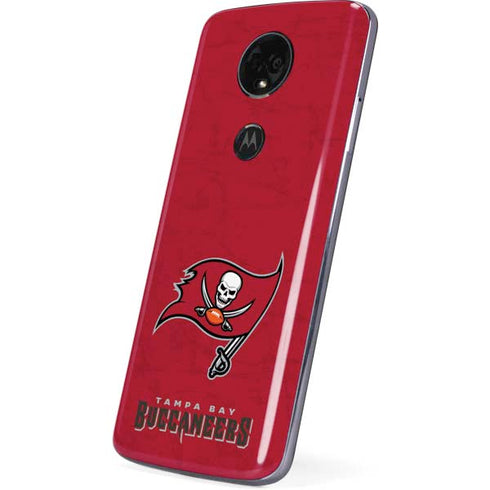 NFL Tampa Bay Buccaneers Distressed Moto E5 Plus Skin