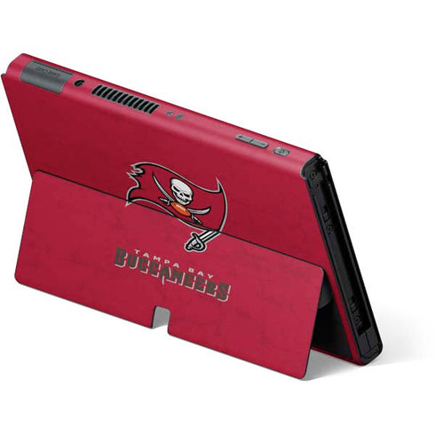 NFL Tampa Bay Buccaneers Distressed Nintendo Switch OLED (2021) Skin