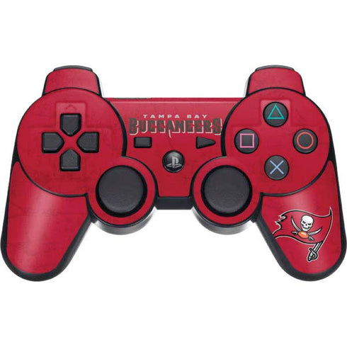 NFL Tampa Bay Buccaneers Distressed PS3 Dual Shock wireless controller Skin