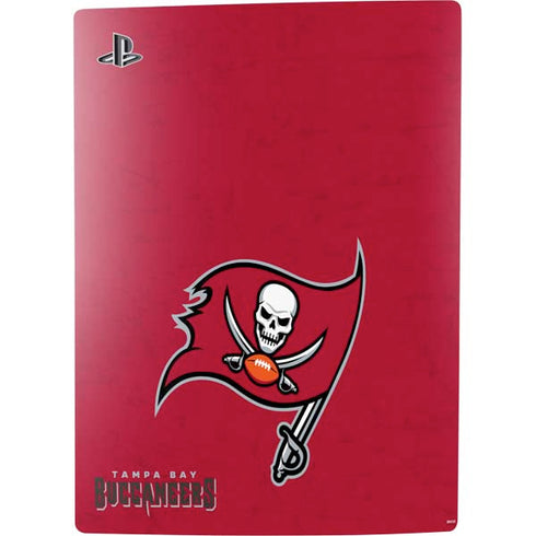 NFL Tampa Bay Buccaneers Distressed PS5 Console Skin