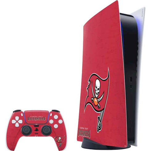 NFL Tampa Bay Buccaneers Distressed PS5 Digital Edition Bundle Skin