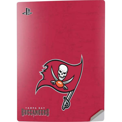 NFL Tampa Bay Buccaneers Distressed PS5 Digital Edition Console Skin