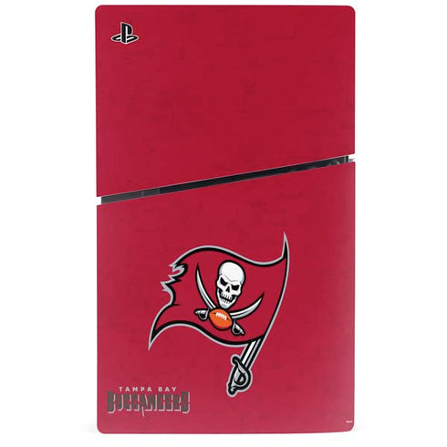 NFL Tampa Bay Buccaneers Distressed PS5 Slim Disk Bundle Skin