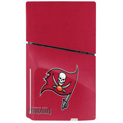 NFL Tampa Bay Buccaneers Distressed PS5 Slim Disk Console Skin