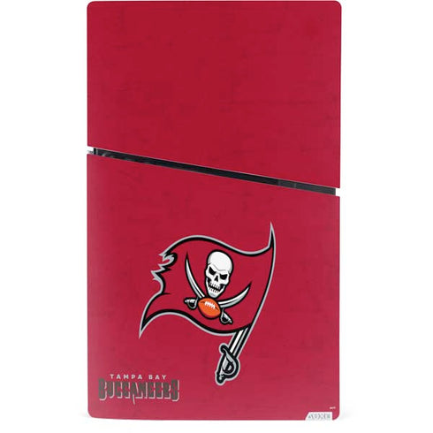 NFL Tampa Bay Buccaneers Distressed PS5 Slim Digital Edition Console Skin