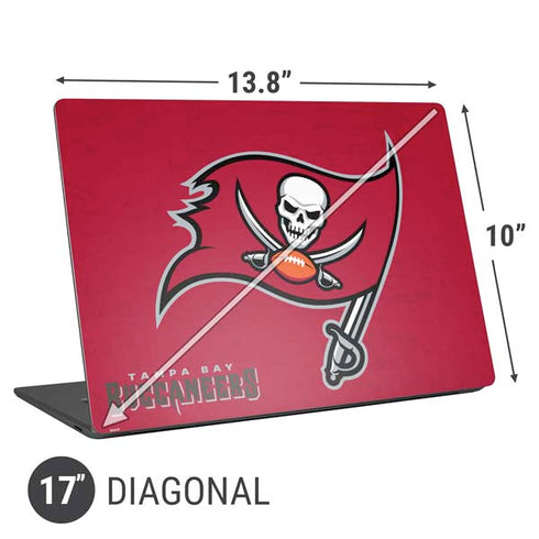 NFL Tampa Bay Buccaneers Distressed Universal Laptop 17in (13.8 x 10in) Skin