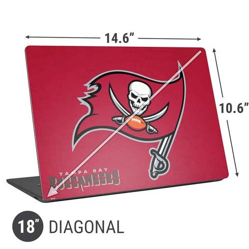 NFL Tampa Bay Buccaneers Distressed Universal Laptop 18in (14.6 x 10.6in) Skin