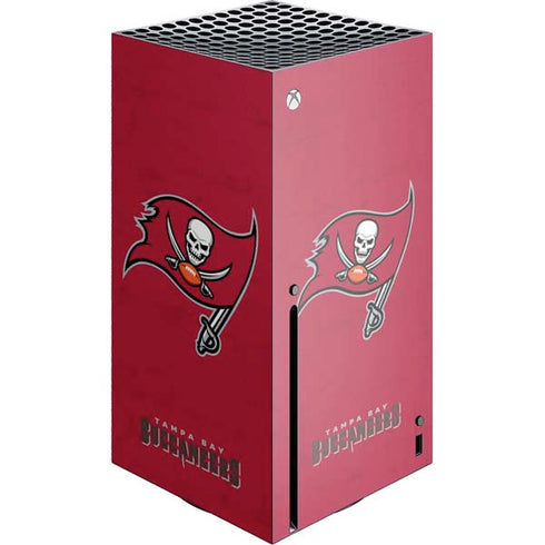 NFL Tampa Bay Buccaneers Distressed Xbox Series X Console Skin