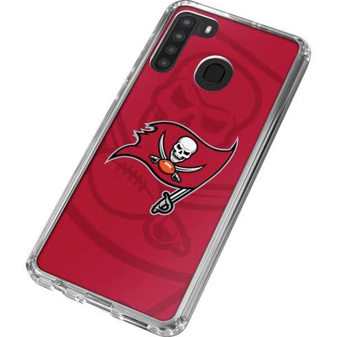NFL Tampa Bay Buccaneers Double Vision Galaxy A21 Clear Case