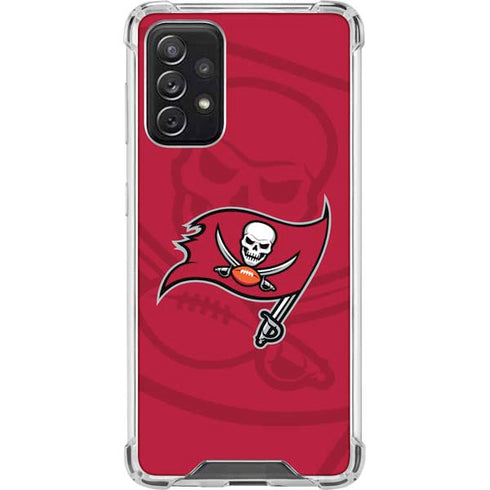 NFL Tampa Bay Buccaneers Double Vision Galaxy A72 5G Clear Case