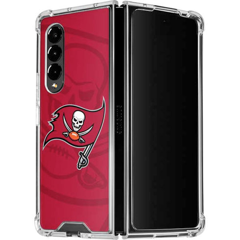 NFL Tampa Bay Buccaneers Double Vision Galaxy Z Fold4 5G Clear Case