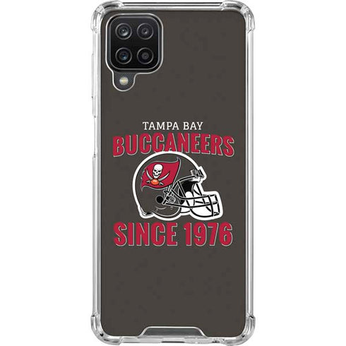 NFL Tampa Bay Buccaneers Helmet Galaxy A12 Clear Case