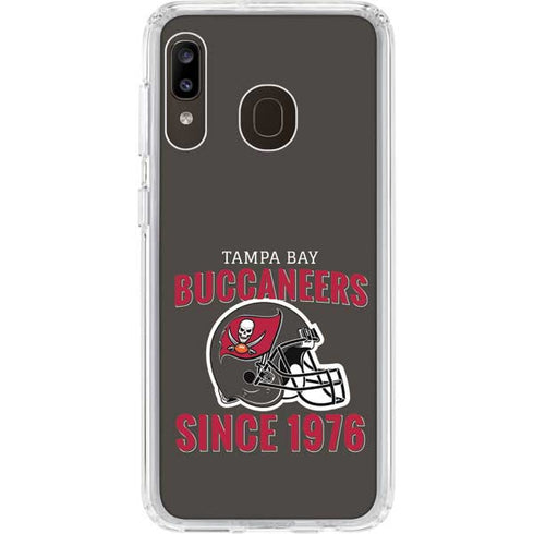 NFL Tampa Bay Buccaneers Helmet Galaxy A20 Clear Case