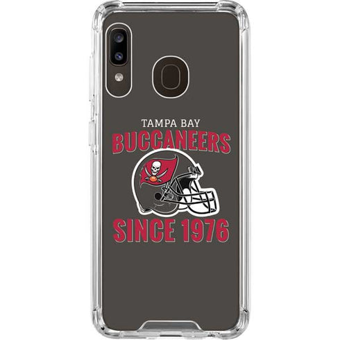 NFL Tampa Bay Buccaneers Helmet Galaxy A30 Clear Case