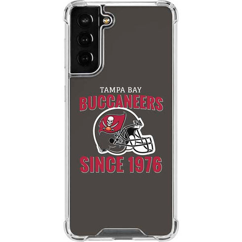 NFL Tampa Bay Buccaneers Helmet Galaxy S21 FE Clear Case