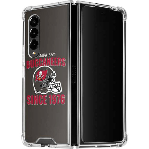 NFL Tampa Bay Buccaneers Helmet Galaxy Z Fold4 5G Clear Case