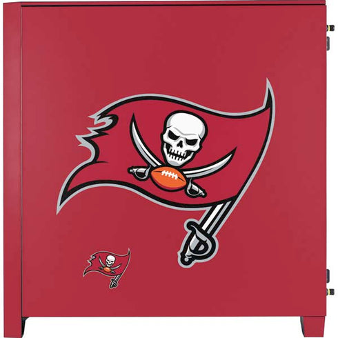 NFL Tampa Bay Buccaneers Large Logo Corsair 4000D Tempered Glass Mid-Tower ATX Case Skin