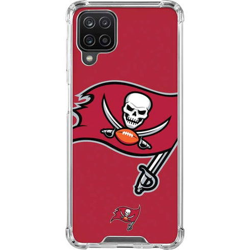 NFL Tampa Bay Buccaneers Large Logo Galaxy A12 Clear Case