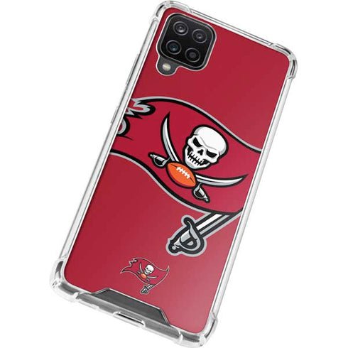 NFL Tampa Bay Buccaneers Large Logo Galaxy A12 Clear Case