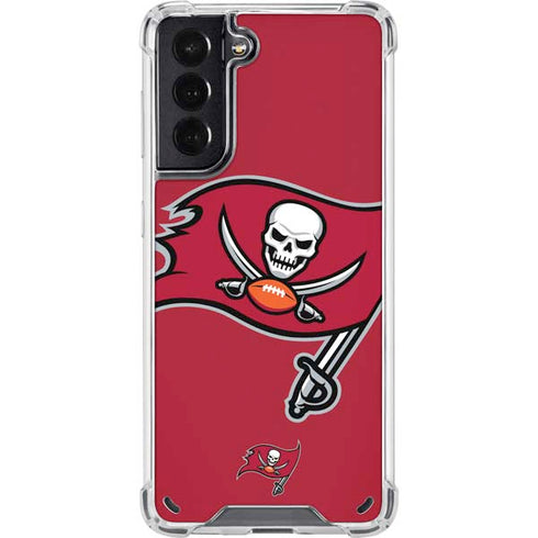 NFL Tampa Bay Buccaneers Large Logo Galaxy S21 5G Clear Case
