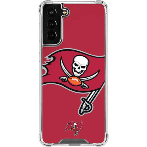 NFL Tampa Bay Buccaneers Large Logo Galaxy S21 FE Clear Case