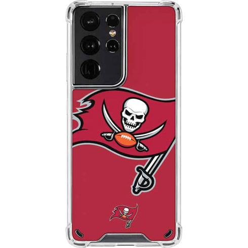 NFL Tampa Bay Buccaneers Large Logo Galaxy S21 Ultra 5G Clear Case