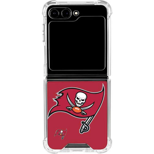 NFL Tampa Bay Buccaneers Large Logo Galaxy Z Flip5 5G Clear Case