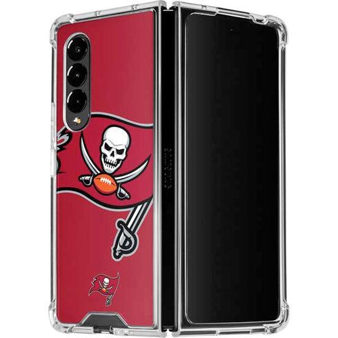 NFL Tampa Bay Buccaneers Large Logo Galaxy Z Fold4 5G Clear Case