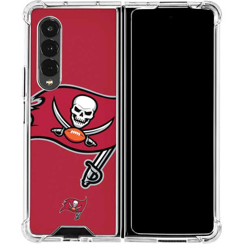 NFL Tampa Bay Buccaneers Large Logo Galaxy Z Fold4 5G Clear Case